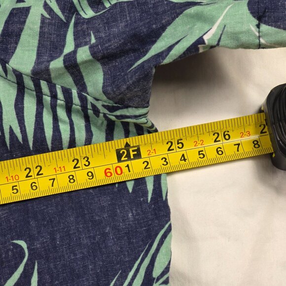 Reyn Spooner Mens Size XL Blue Green Tropical Print Short Sleeve Button Shirt - Picture 7 of 9